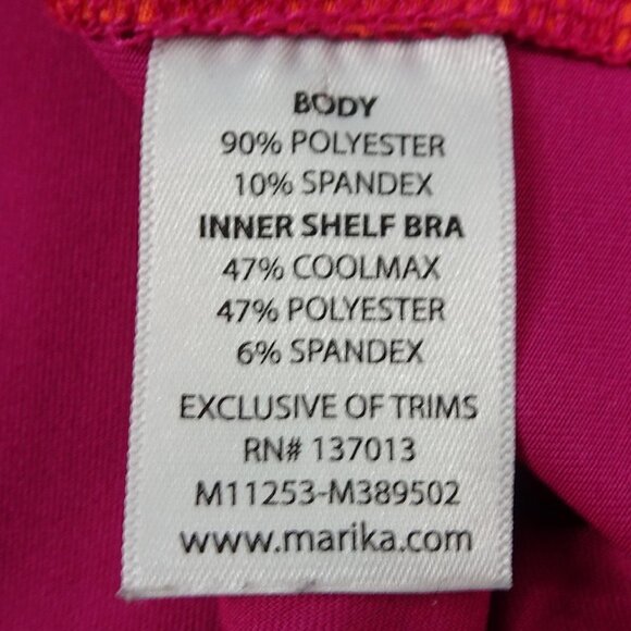 Marika Tek Dri-Wik Tank Top w/ Built in Bra Medium - Picture 5 of 7